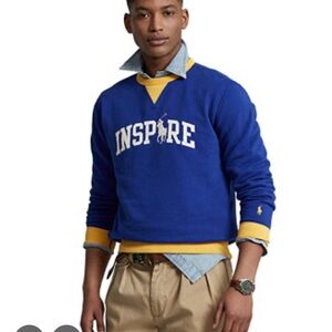 Ralph Lauren Blue and Yellow Crewneck Sweater Inspire Design
